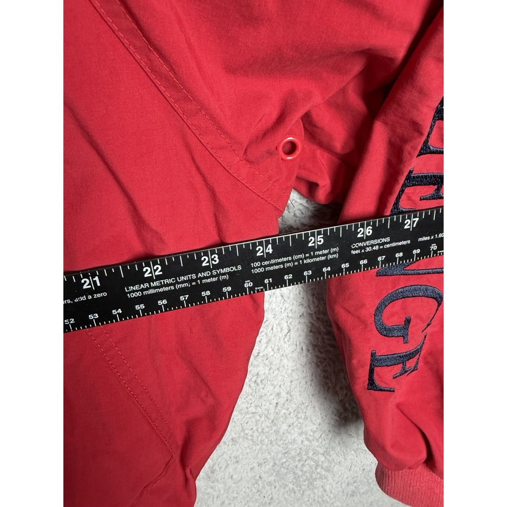 Vintage 90s Nautica Challenge J-Class Sailing Jacket Mens L Red Windbreaker - Picture 8 of 10
